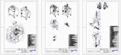 Special custom machinery. Exploded view